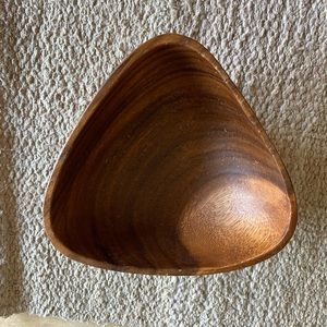 Vintage small wooden serving bowl